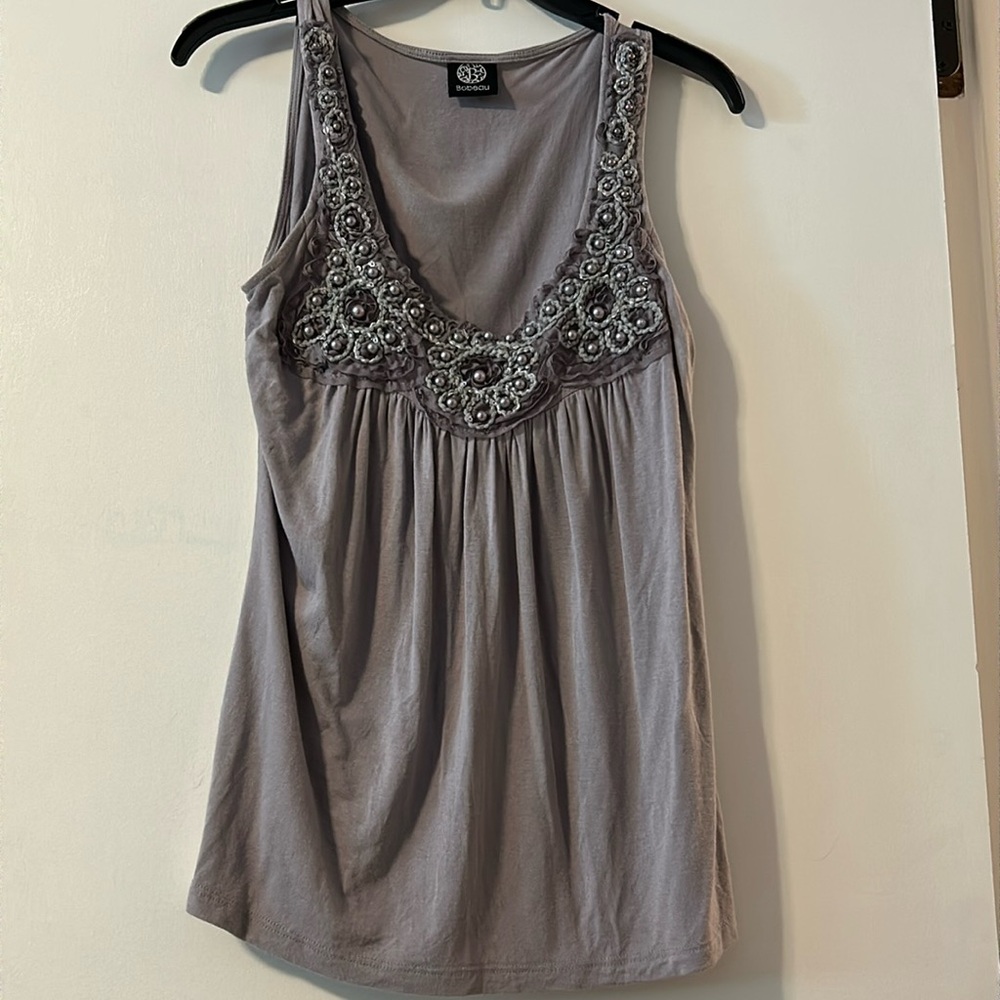 Beautifully detailed Bobeau grey-purple tank in EUC!